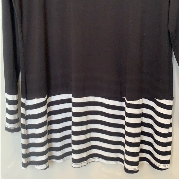 Azules Long Sleeve Striped Tunic Black Size Small - Picture 6 of 11